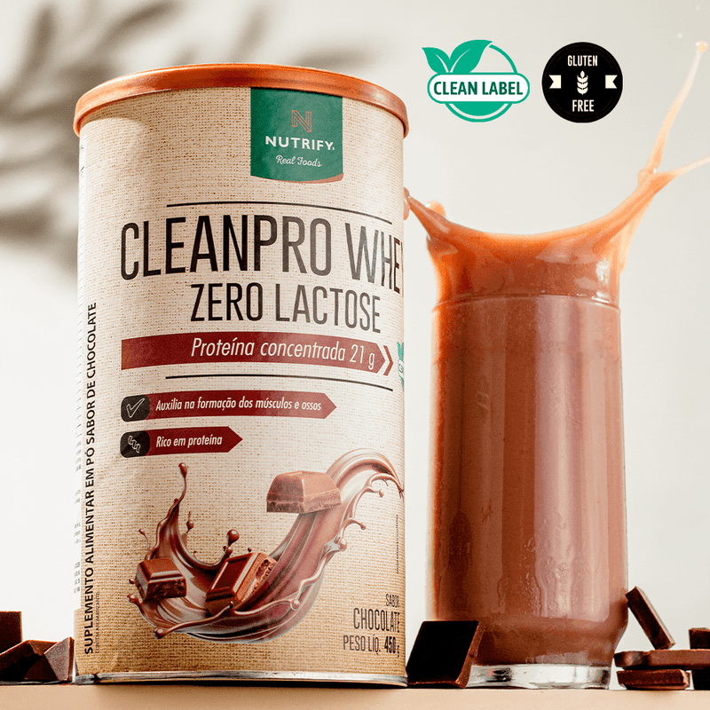 CLEANPRO WHEY ZERO LACTOSE 450G - NUTRIFY