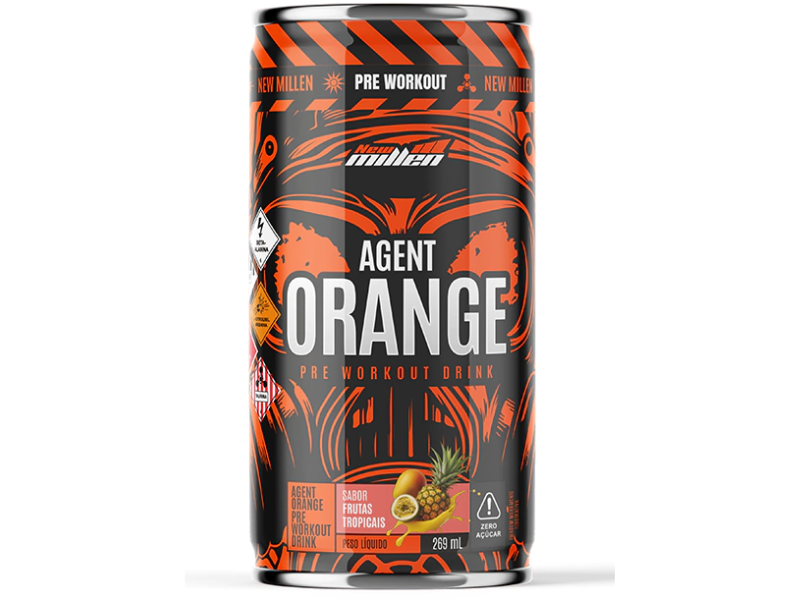 PRE TREINO AGENT ORANGE ENERGY 269ML - NEW MILLEN