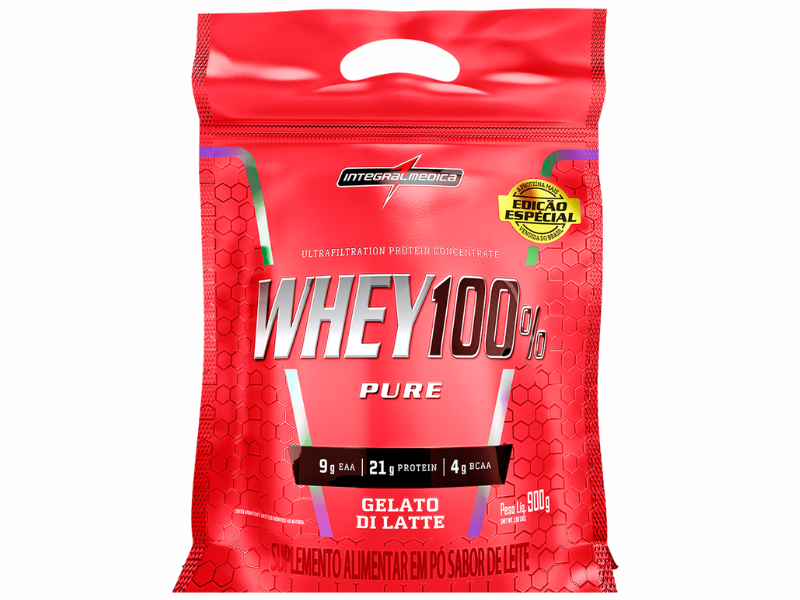 WHEY 100% PURE 900G REFIL - INTEGRALMEDICA