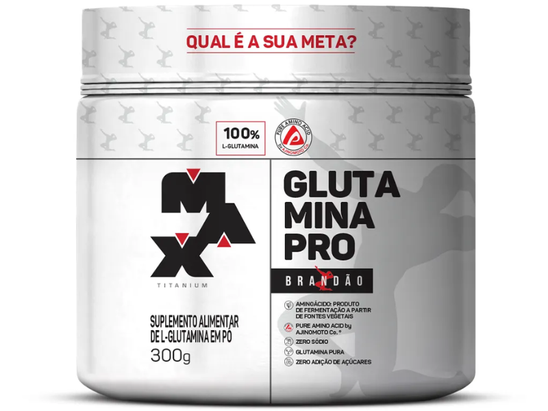 GLUTAMINA PRO LINHA RAFAEL BRANDAO POTE 300G - MAX TITANIUM