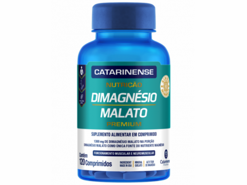DIMAGNESIO MALATO PREMIUM 120CAPS - CATARINENSE NUTRICAO