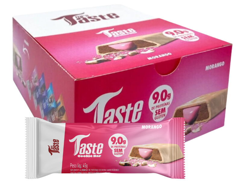 TASTE COOKIES BAR 12UN 50G (ASSADA) - MRS TASTE
