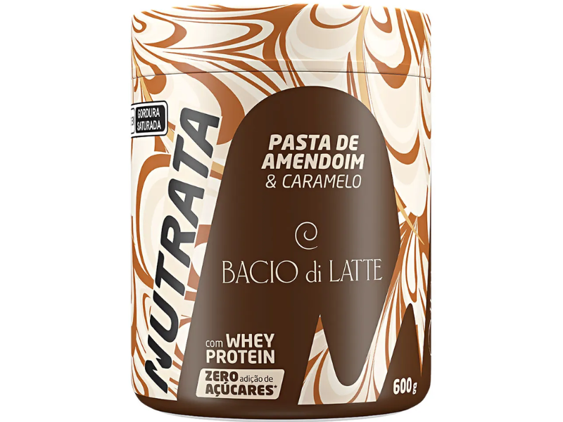 PASTA AMENDO WHEY BACIO DI LATTE CARAMELO SALGADO 600G - NUTRATA
