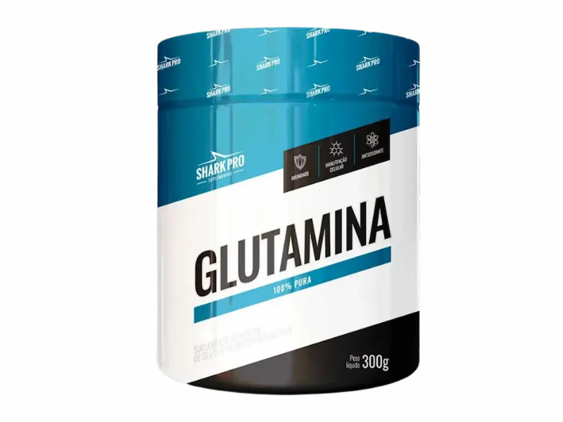 GLUTAMINA MICRONIZADA NATURAL 300G - SHARK PRO