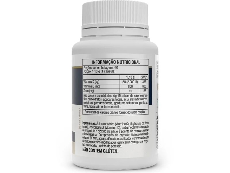 VITA D3 + C + ZINCO 60CAPS 1000MG - VITAFOR