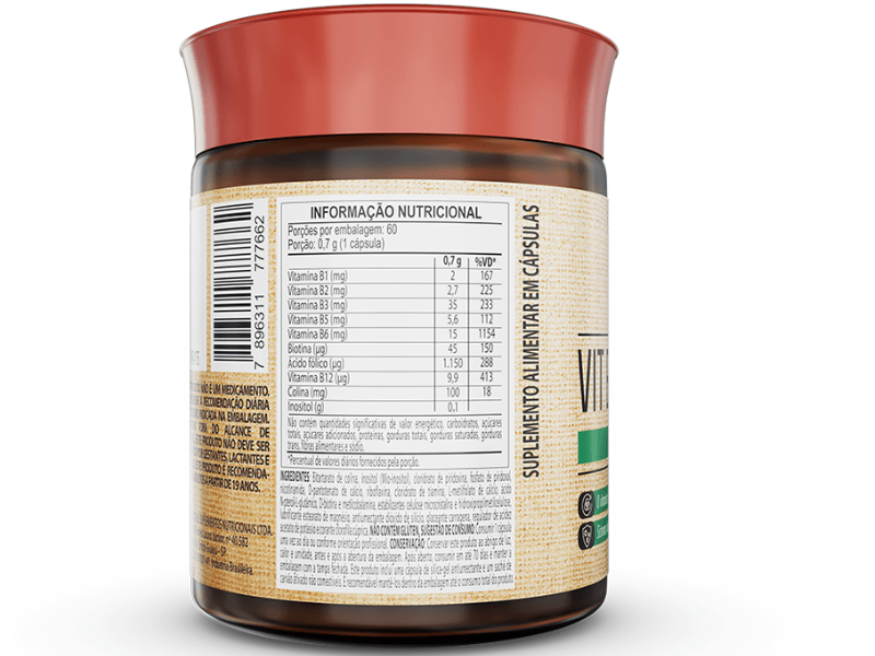 VITAMINA B COMPLEX 60CAPS - NUTRIFY