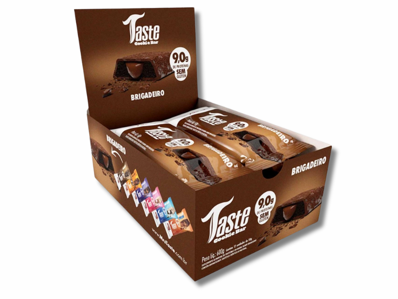 TASTE COOKIES BAR 12UN 50G (ASSADA) - MRS TASTE