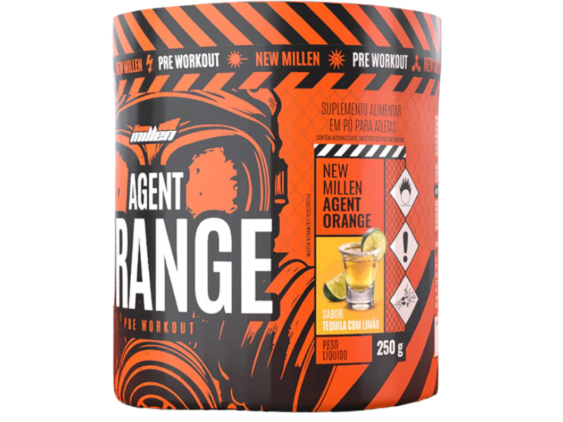 PRE TREINO AGENT ORANGE C/ CAFEINA 250G - NEW MILLEN