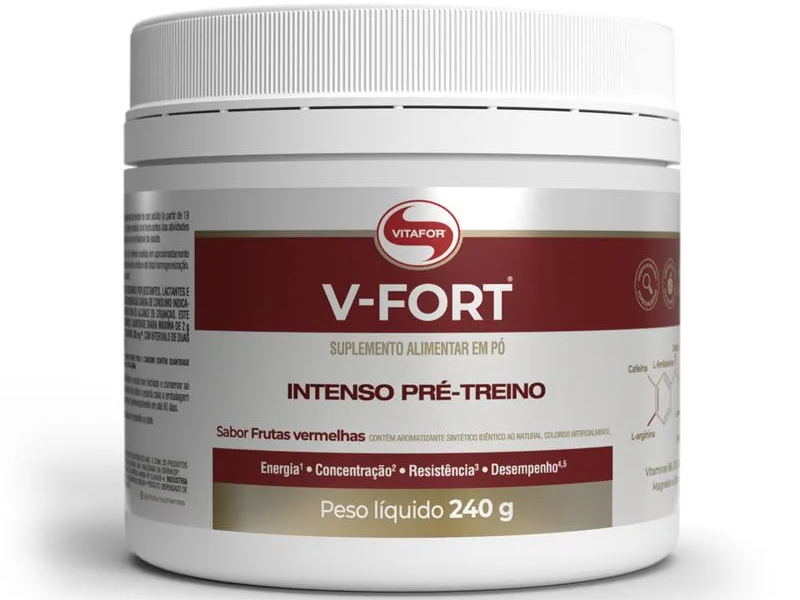 PRÉ-TREINO V FORT (C/ CAFEINA) 240G - VITAFOR