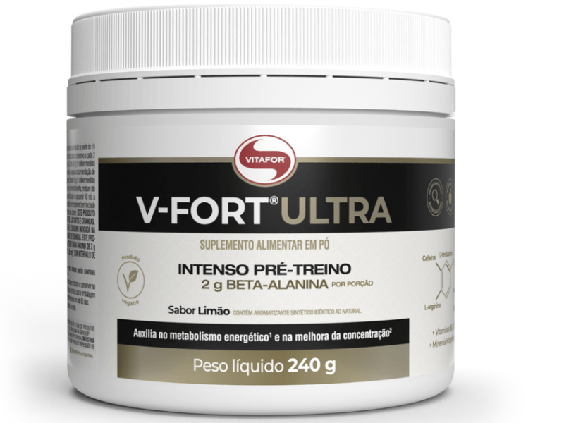 PRÉ-TREINO V FORT ULTRA (C/ CAFEINA) 240G - VITAFOR