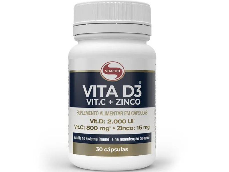 VITA D3 + C + ZINCO 30CAPS 1000MG - VITAFOR