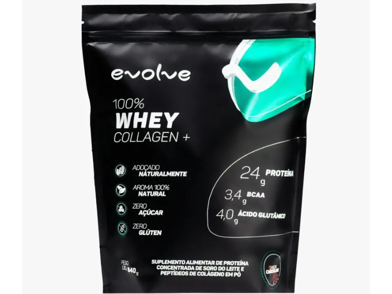 WHEY 100% + PEPTÍDEOS COLLAGEN 840G REFIL - EVOLVE