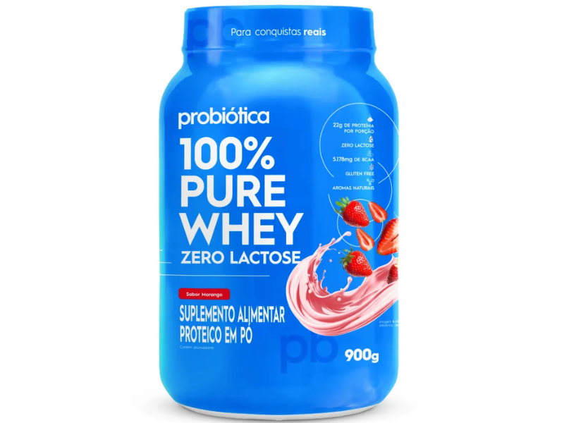 WHEY 100% ZERO LACTOSE 900G - PROBIÓTICA