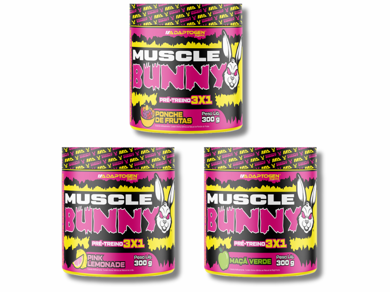 PRE TREINO MUSCLE BUNNY 300G - ADAPTOGEN