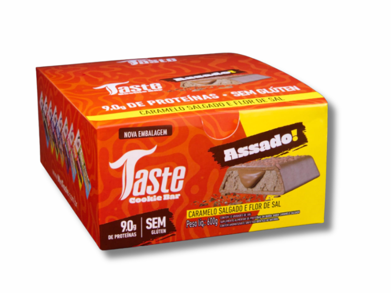 TASTE COOKIES BAR 12UN 50G (ASSADA) - MRS TASTE