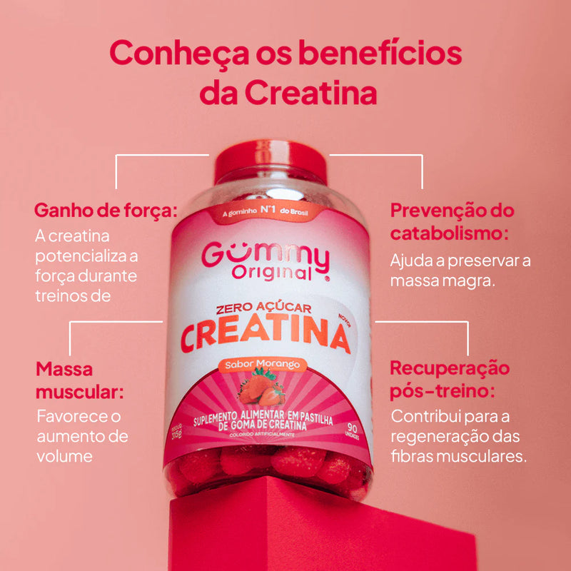 GUMMY CREATINA MORANGO 90UN