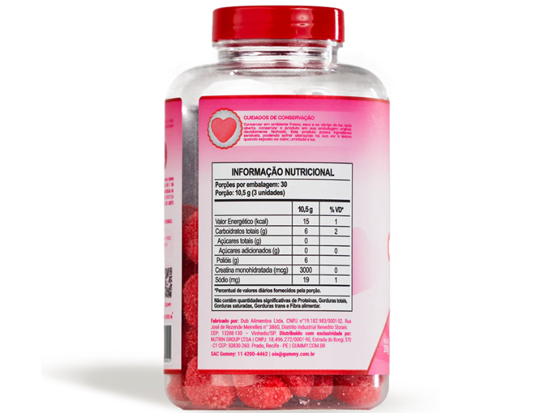 GUMMY CREATINA MORANGO 90UN