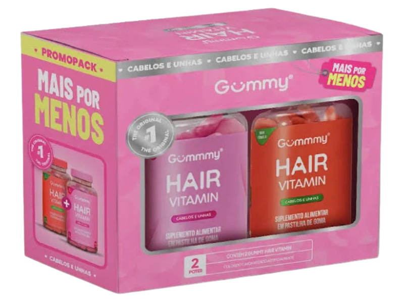 GUMMY HAIR PROMOPACK TUTTI FRUTTI 60UN + MELANCIA 60UN