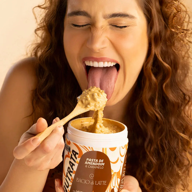 PASTA AMENDO WHEY BACIO DI LATTE CARAMELO SALGADO 600G - NUTRATA