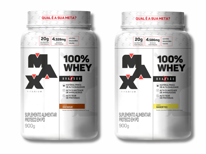 WHEY 100% RAFAEL BRANDÃO POTE 900G - MAX TITANIUM