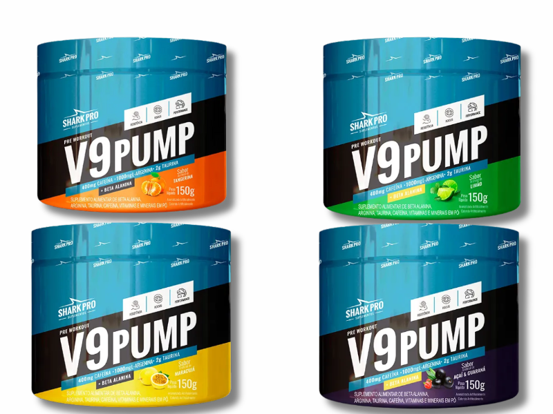PRE TREINO V9 PUMP 150G - SHARK PRO
