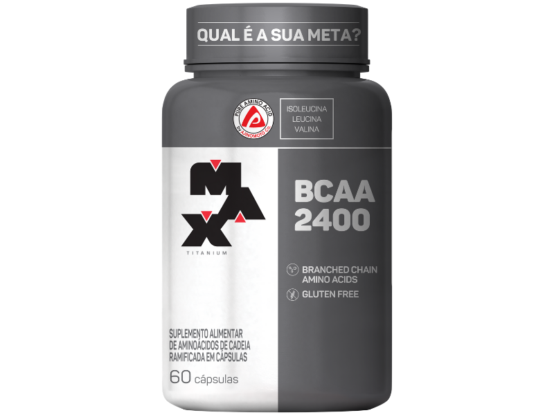 BCAA 2400 60 CÁPSULAS - MAX TITANIUM - Sua Saúde Distribuidora
