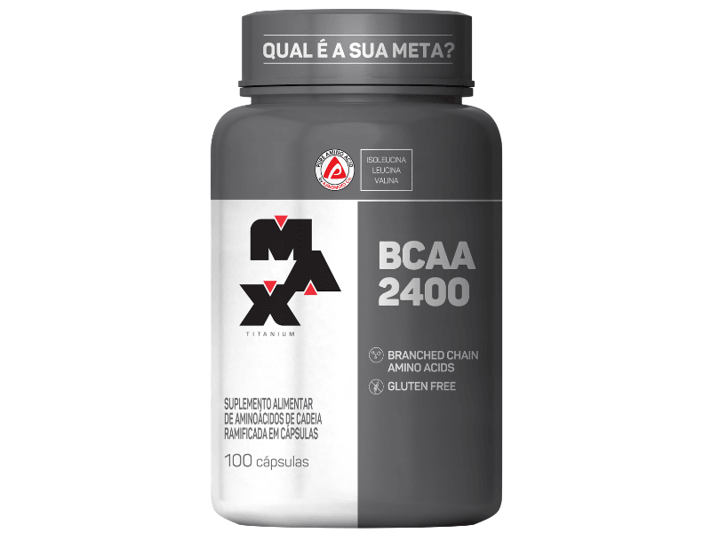 BCAA 2400 100 CÁPSULAS - MAX TITANIUM - Sua Saúde Distribuidora