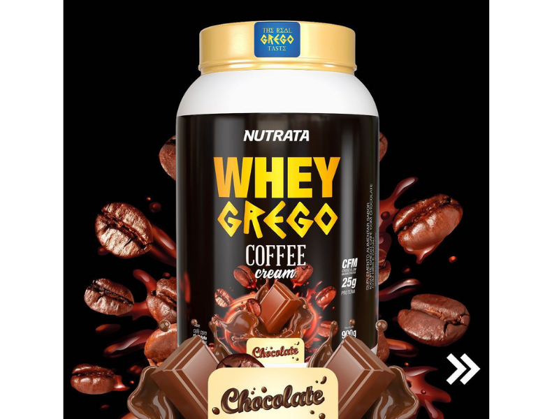 WHEY GREGO COFFEE 900G - NUTRATA - Sua Saúde Distribuidora