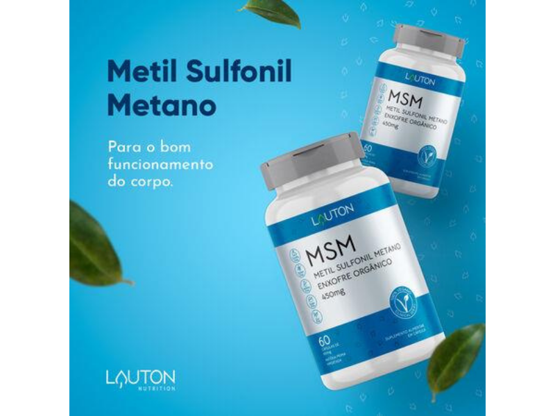 MSM ENXOFRE ORGÂNICO 600MG 60CAPS - LAUTON - Sua Saúde Distribuidora
