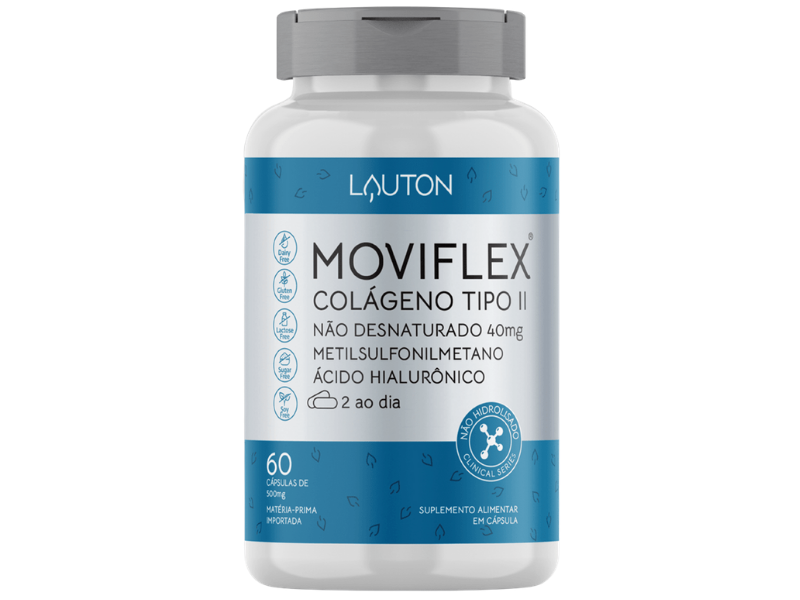 MOVIFLEX COLAGENO TIPO II 40MG 60CAPS - LAUTON - Sua Saúde Distribuidora