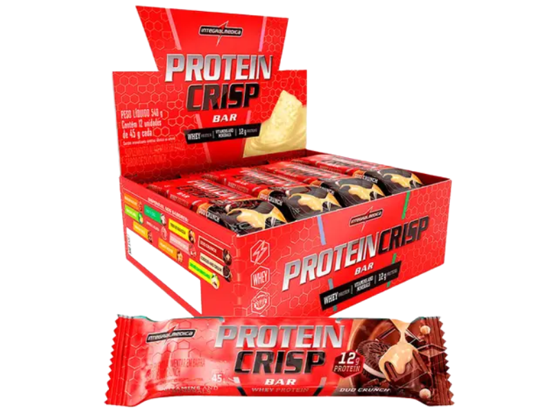 PROTEIN CRISP BAR 12UN 45G - INTEGRALMEDICA - New Shape Distribuidora