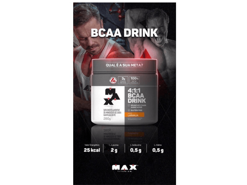 4:1:1 BCAA DRINK 280G - MAX TITANIUM - New Shape Distribuidora