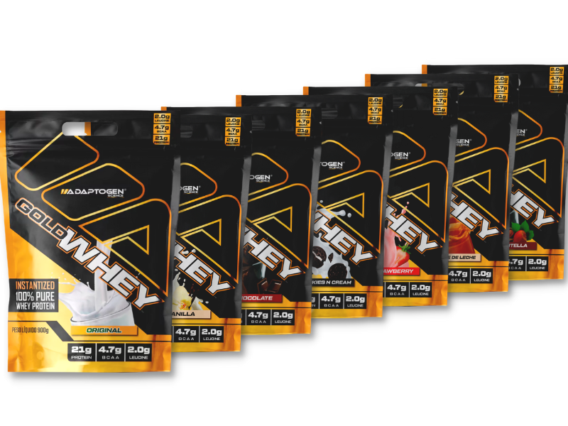 WHEY 100% GOLD 900G - ADAPTOGEN - Sua Saúde Distribuidora