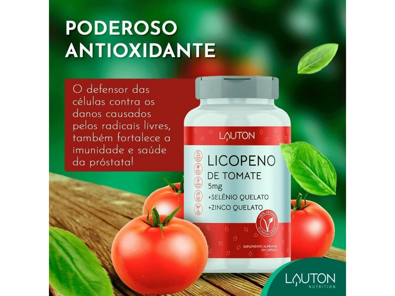 LICOPENO DE TOMATE 60COMP 500MG - LAUTON - Sua Saúde Distribuidora